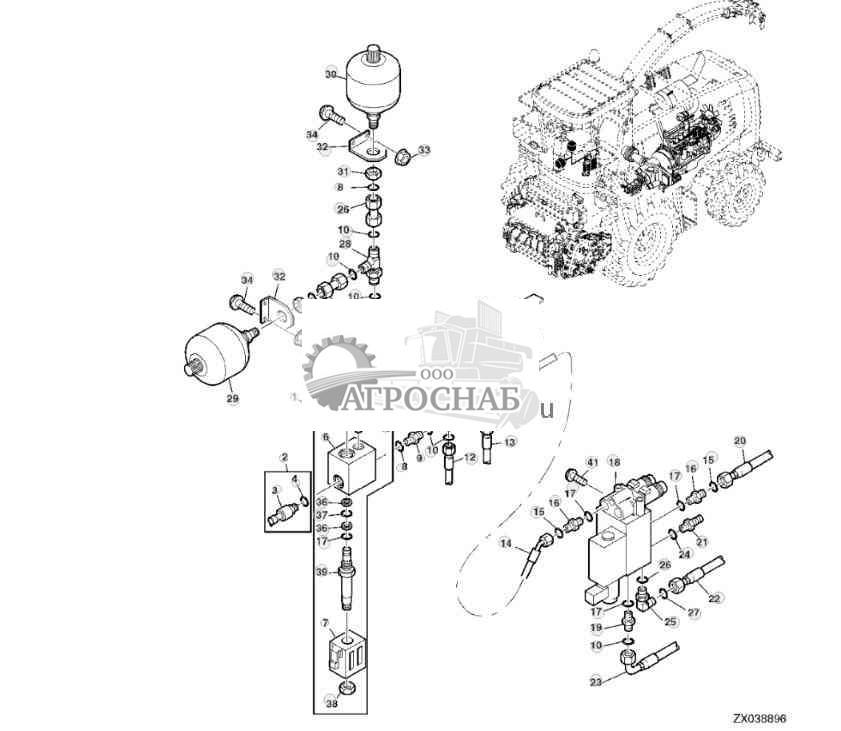 Accumulator (AHC), 4-Gear Transmission 